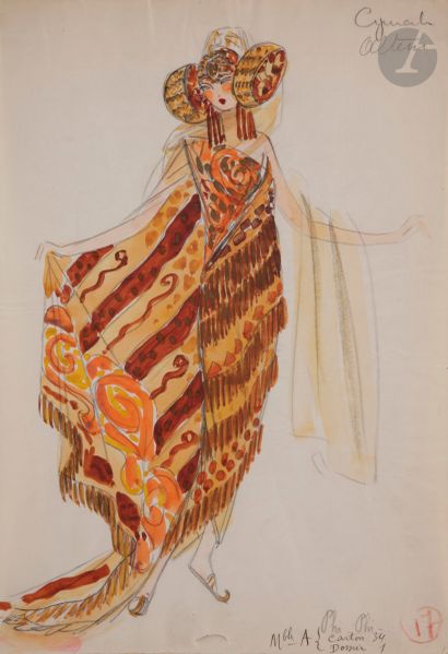 null Madeleine VILPELLE (active entre 1918 - 1925)
Maquettes de costumes pour une...