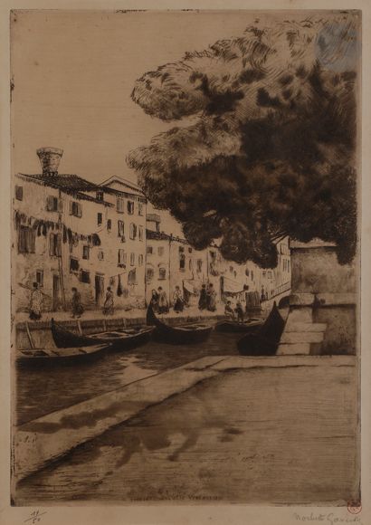 null Norbert GOENEUTTE (1854-1894)

Venise, entrée du jardin public, 1890

Eau-forte,...