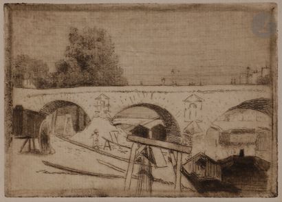 null Norbert GOENEUTTE (1854-1894)

Le Pont Marie, d'après nature, 1894

Eau-forte.

105...
