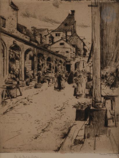 null Norbert GOENEUTTE (1854-1894)

Dinan, le marché, 1892

Eau-forte.

285 x 215...