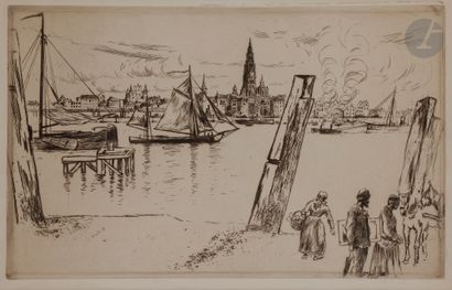 null Norbert GOENEUTTE (1854-1894)

Anvers, l'artiste longeant le port, 1891

Eau-forte.

275...
