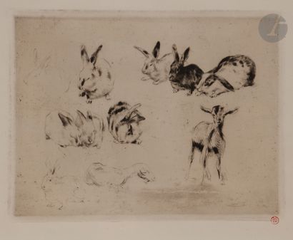 null Norbert GOENEUTTE (1854-1894)

Étude de lapins (avec une chèvre et un mouton),...