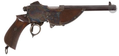 null Model 1890 "Bittner" system manual repeating centerfire pistol, 7.7 mm Bittner...