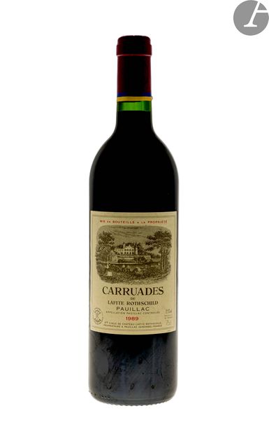 null 1 B CARRUADES DE LAFITE (bas de capsule plissée), Pauillac, 1989