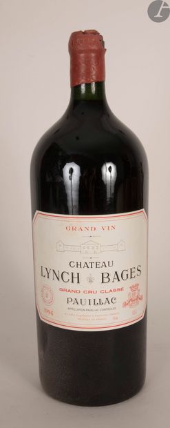  1 IMP CHÂTEAU LYNCH BAGES (original wooden case) (capsule with very damaged wax),...