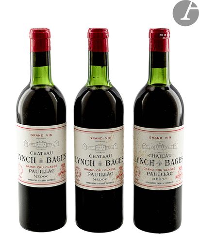 null 3 B CHÂTEAU LYNCH BAGES (2 T.L.B.; 1 H.E+; light e.t.h.), GCC5 Pauillac, 19...