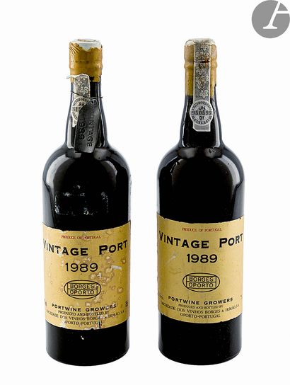 null 2 B PORTO VINTAGE (1 e.l.a; 1 e.a; capsules with damaged waxes), Borges, 19...