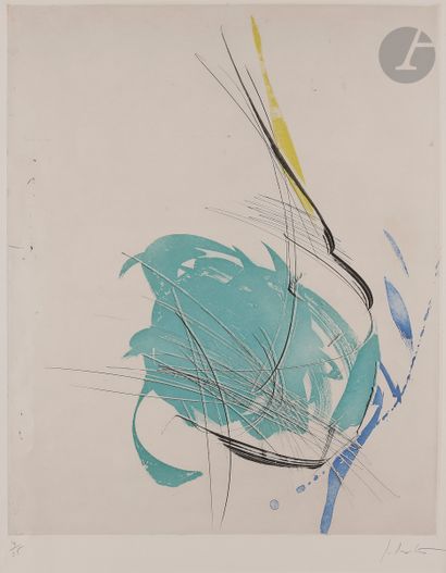 Jean Miotte (1926-2016 )Composition. Aquatint...