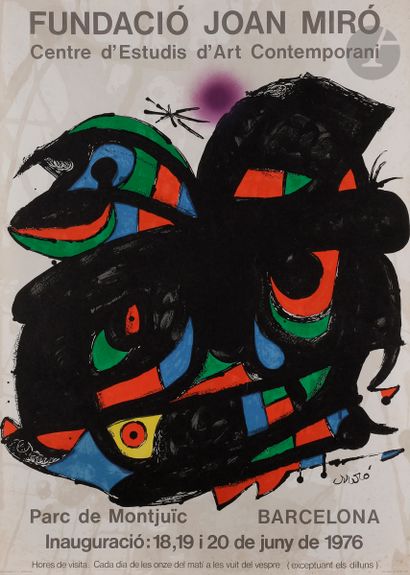 null Joan Miró (1893-1983) 
Affiche pour l’inauguration de la Fundació Joan Miró,...
