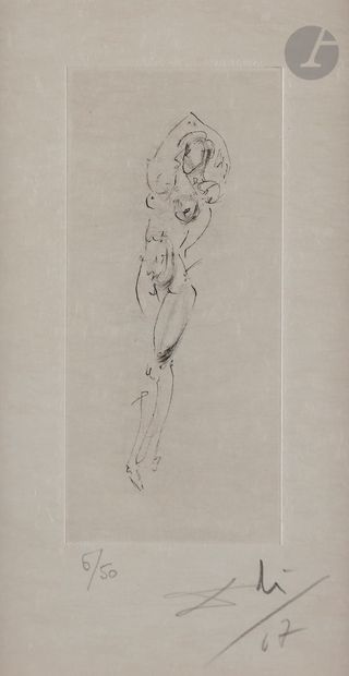 Salvador Dalí (1904-1989 )Nude, one arm above...