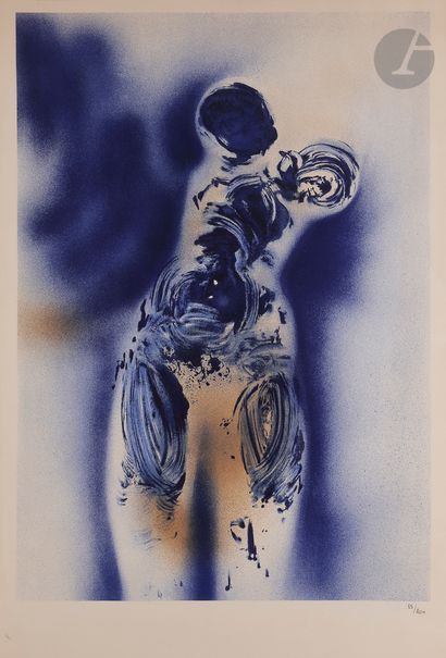 null Yves Klein (1928-1962)
Anthropométrie ANT 7. Vers 1960. 
Lithographie en couleurs....