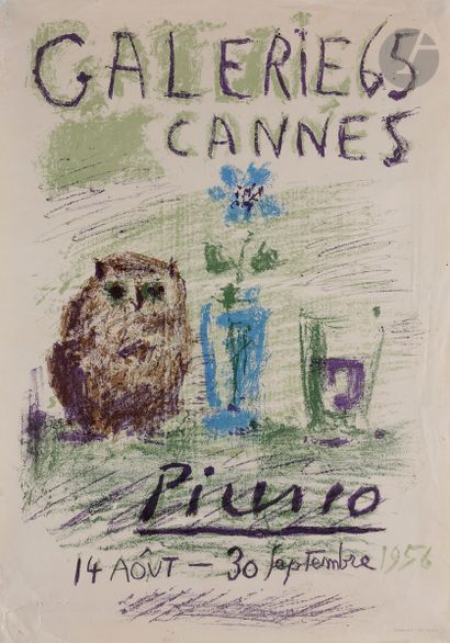null Pablo Picasso (1881-1973
)Poster for an exhibition at Gallery 65, Cannes. 1956....