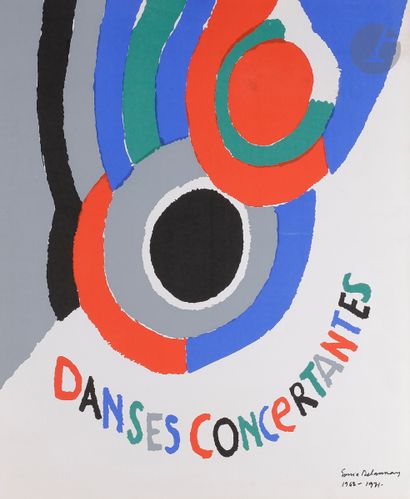  Sonia Delaunay (1885-1979) (d’après) Danses concertantes. Affiche pour une exposition....