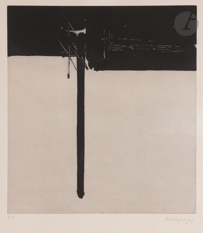 null André Marfaing (1925-1987
)Black and white.
Aquatint
, circa 1970.
 
Very nice...