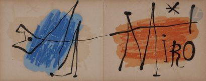  Joan Miró (1893-1983) Carte d’invitation à une exposition de l’artiste à la galerie...