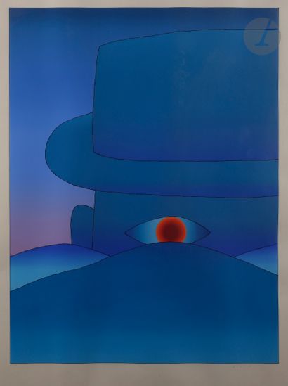  Jean-Michel Folon (1934-2005) L’Aube. 1984. Lithographie en couleurs. Très belle...