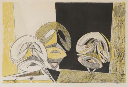 Max Ernst (1891-1976) Masques. 1950. Lithographie...
