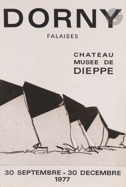 null Bertrand Dorny (1931-2015
)Cliffs. Poster for an exhibition of the artist at...