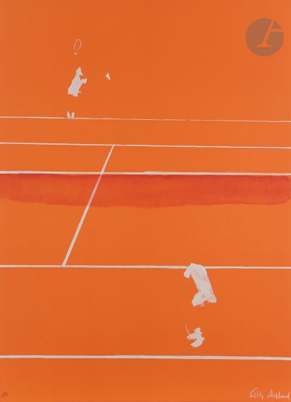 Gilles Aillaud (1928-2005 )Tennis. 1982....