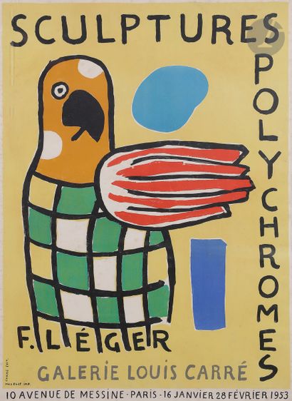 null Fernand Léger (1881-1955) (after
)Polychrome sculptures. Poster for an exhibition...