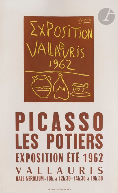 null Pablo Picasso (1881-1973) (d’après)
Exposition Vallauris 1962. Affiche. 
Gravure...