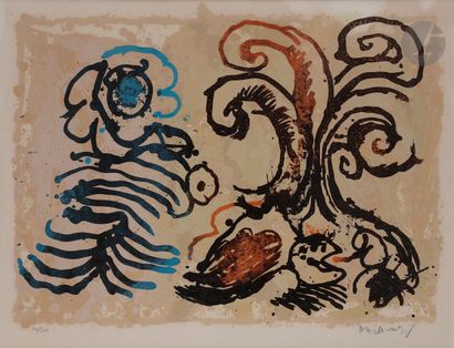 null Pierre Alechinsky (born 1927
)The Unwinding. 1967. 
Lithograph in colors. 
Very...