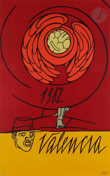 null Valerio Adami (Italian, born 1935
) Poster for the World Cup in Valencia.
Lithograph...