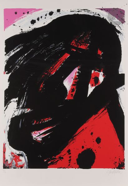  John Christoforou (1921-2014) Composition. Lithographie en couleurs. Très belle...