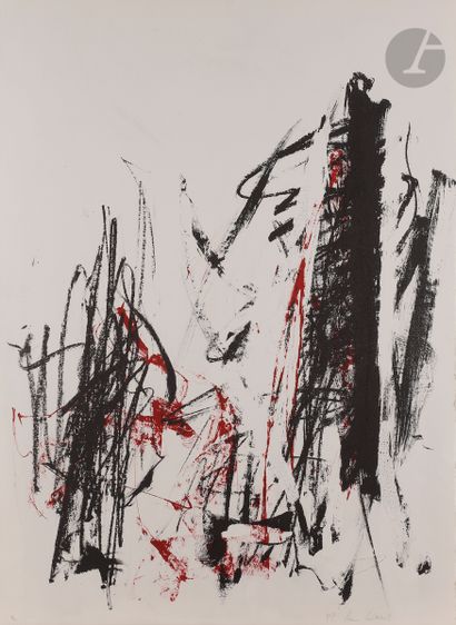 null Joan Mitchell (américaine, 1925-1992)
Arbres (Black and Red). 1991-1992. 
Lithographie...