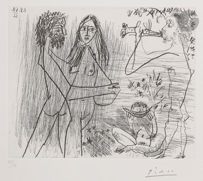 Pablo Picasso (1881-1973) Scène pastorale :...
