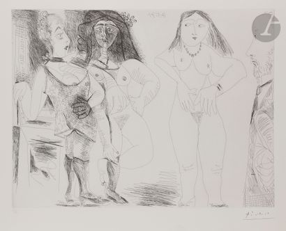 null Pablo Picasso (1881-1973)
Degas chez les filles. La Note. (Les 156, pl. 126)....