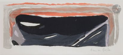  Bram van Velde (1895-1981) Composition. 1975. Lithographie en couleurs. Très belle...