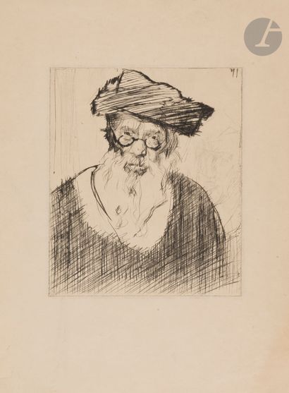 null Frank BRANGWYN (1867-1956
)RabbisEau-forte
.
2 prints.
18 x 14 cm and 18 x 15...