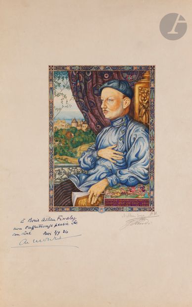 null Arthur SZYK (1894-1951)
Portrait du sénateur de Monzie, 1924.
Aquarelle sur...