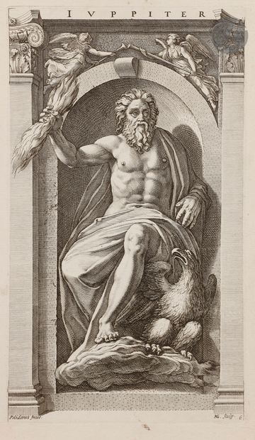  Hendrick Goltzius (1558-1617) Huit dieux antiques 1592. Burin d’après Polydore de...