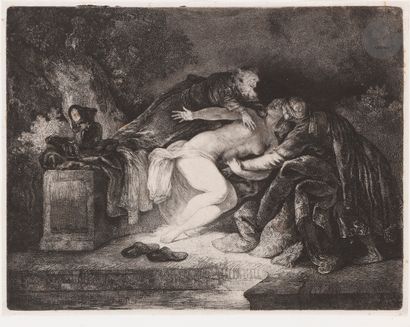 null Jean-Pierre Norblin de la Gourdaine (1745-1830) 
La Chaste Suzanne. 1776. Eau-forte....
