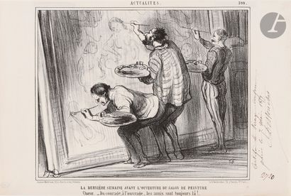 null Honoré Daumier (1808-1879) 
La Dernière semaine avant l’ouverture du Salon de...