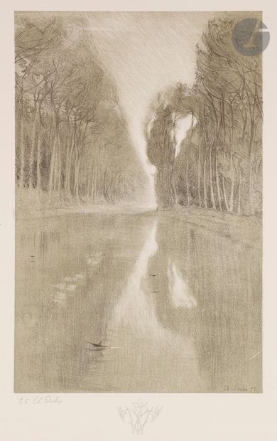 null Charles Dulac (1865-1898) 
Pl. 2 de la suite de Paysages. 1893. Lithographie....