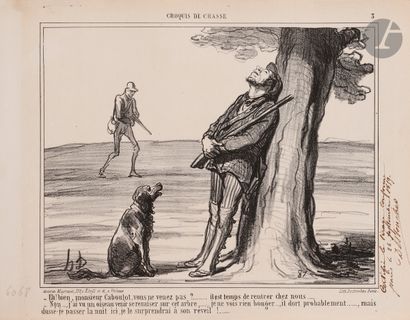 Honoré Daumier (1808-1879) Croquis de chasse...