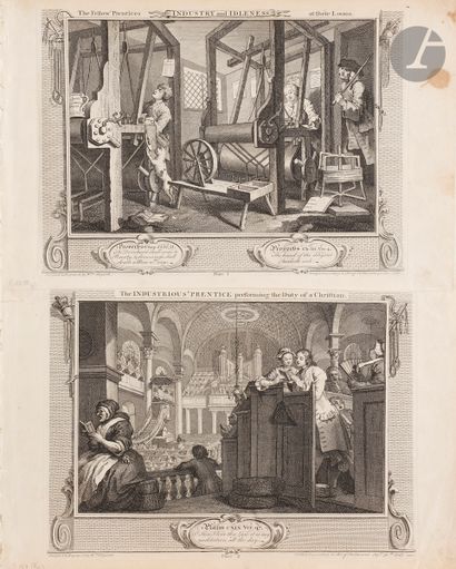 null William Hogarth (1697-1764) 
Industry and Idleness. 1747. Etching. Each 350...