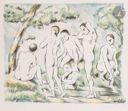 null Paul Cézanne (1839-1906) 
Les Petits baigneurs, ou Le Bain. 1897. Lithographie....