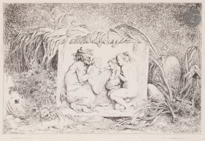 null Jean-Honoré Fragonard (1732-1806) 
Four Bacchanals, or Games of Satyrs. 1763....