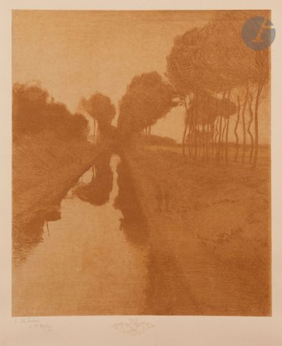 null Charles Dulac (1865-1898) 
Pl. 3 de la suite de Paysages. 1893. Lithographie....