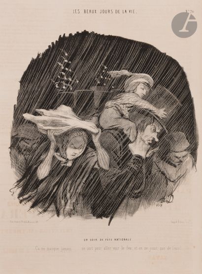null Honoré Daumier (1808-1879) 
Pl. de diverses suites. (Les Beaux jours de la vie ;...