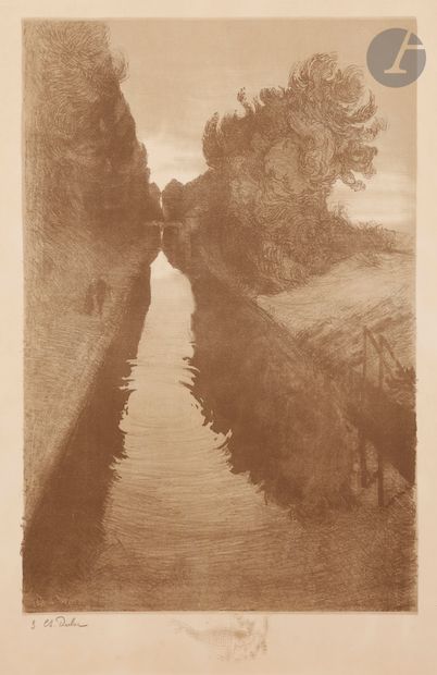 null Charles Dulac (1865-1898) 
Pl. 1 de la suite de Paysages. 1893. Lithographie....