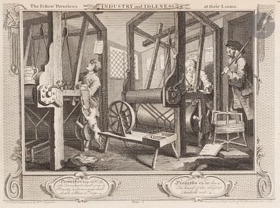 William Hogarth (1697-1764) Industry and Idleness. 1747. Eau-forte. Chaque 350 x 265....