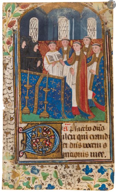 null 
[ENLUMINURE]. [ROUEN].



Ensemble de six feuillets extraits d’un livre d’heures,...