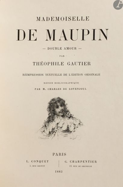 null GAUTIER (Théophile).
Mademoiselle de Maupin. Double amour. Réimpression textuelle...