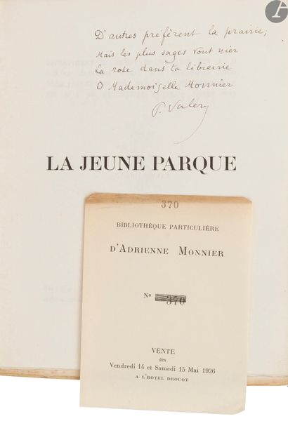 null VALÉRY (Paul).
La Jeune Parque.
Paris : Nouvelle Revue Française, 1917. — In-4,...