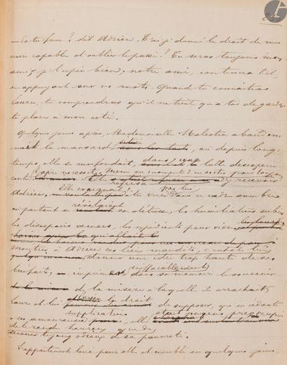 null DAUDET (Ernest). 
La CarméliteIn
French, manuscript on paper.
France, Petites-Dalles...